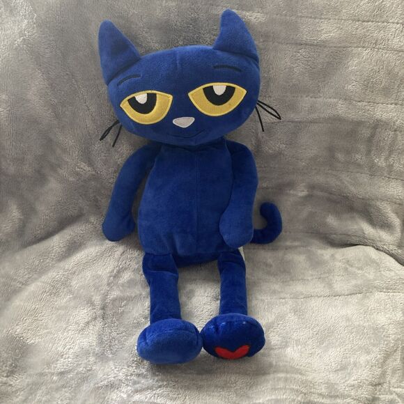 Pete the Cat Blue Plush Doll Stuffed Animal Toy Kohls Cares for Kids Heart 14" - Picture 2 of 11